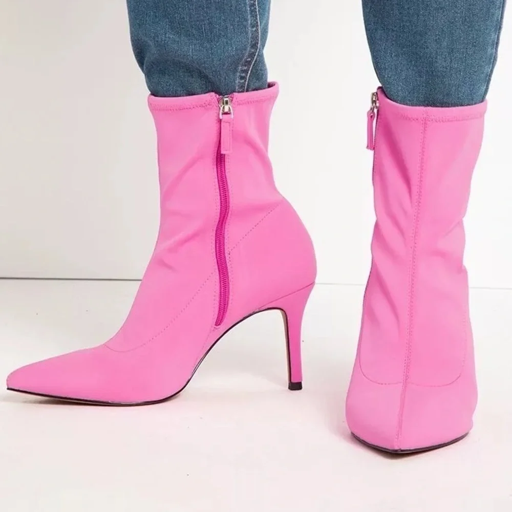 New ELOQUII Neoprene Ankle Boots Size:8W👢